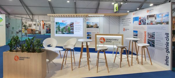 grand stand modulable pour salon professionnel